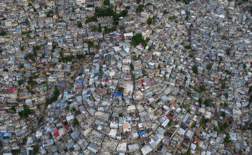 A view of the densely populated Jalousie neighborhood of Port-au-Prince, Sept. 28, 2021. A group of 17 U.S. missionaries was kidnapped by a gang in Haiti on Saturday, according to a voice message sent to various religious missions by an organization with direct knowledge of the incident.