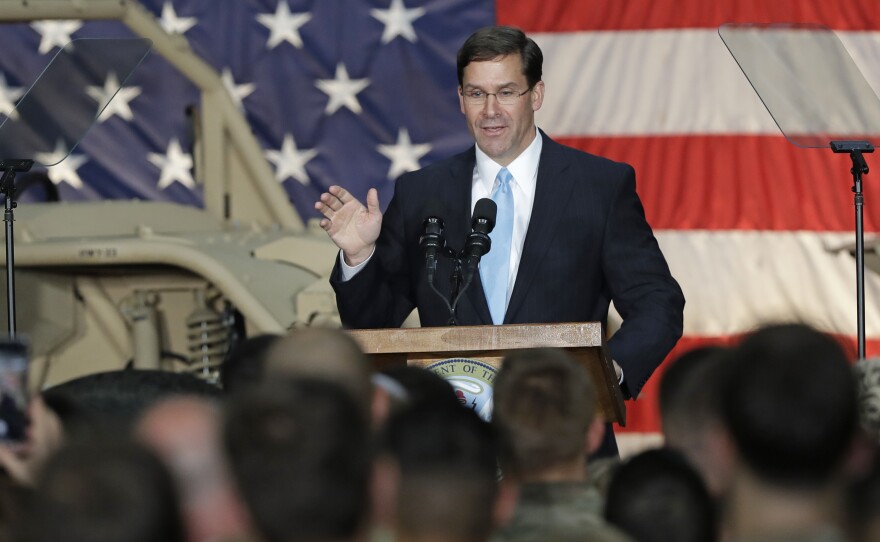 Secretary of the Army Mark Esper — seen in Ft. Bragg, N.C., in April — will now serve as acting secretary of defense, President Trump announced on Tuesday.