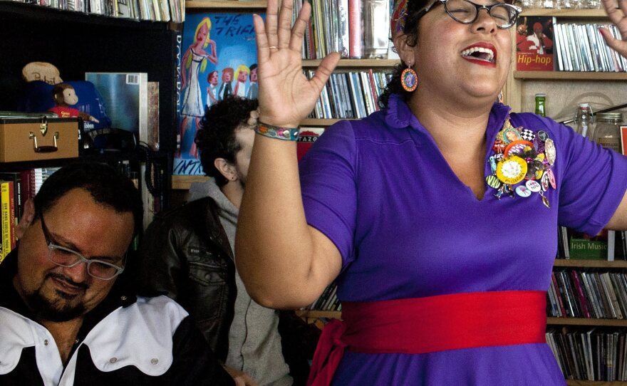 La Santa Cecilia performs a Tiny Desk Concert in November 2013.