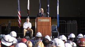Navy Secretary Ray Mabus made his third visit to the NASSCO shipyard in National City on Jan. 8.
