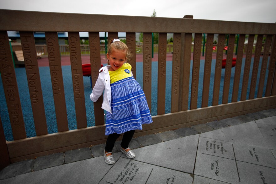 <strong>Safety fence:</strong><br />A fence contains children within the playground and keeps them away from outside hazards such as roads, drop-offs and bodies of water.