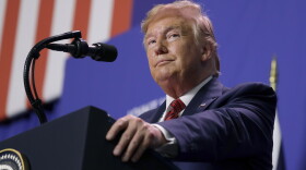 President Donald Trump speaks during an event with Australian Prime Minister Scott Morrison at Pratt Industries, Sunday, Sept 22, 2019, in Wapakoneta, Ohio. 