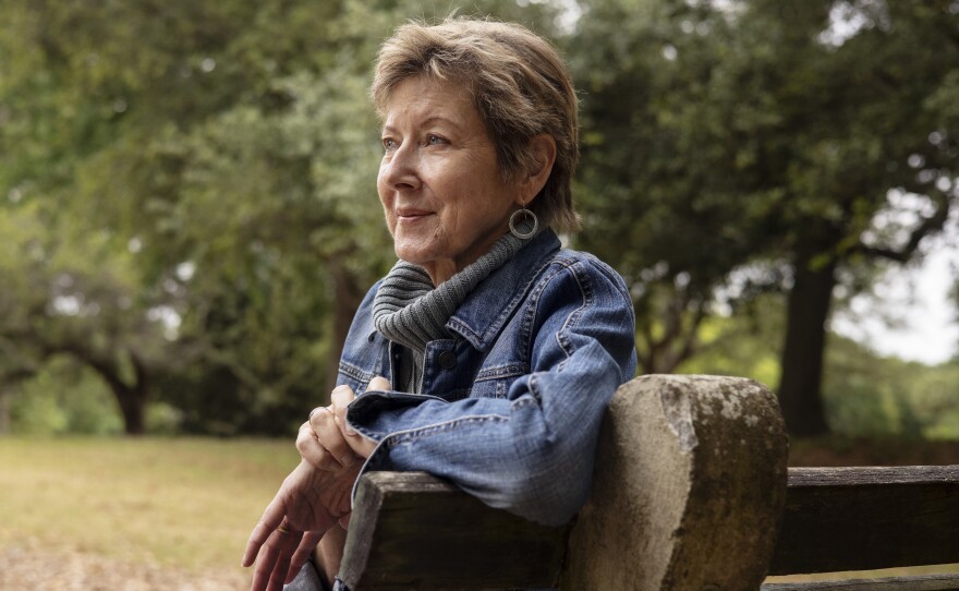 "I have this drive and I want to keep going," says Vicky Stinson, 65, who was diagnosed with pancreatic cancer in 2024. She's pictured here in a park in Charleston, S.C., on a visit in May 2026.