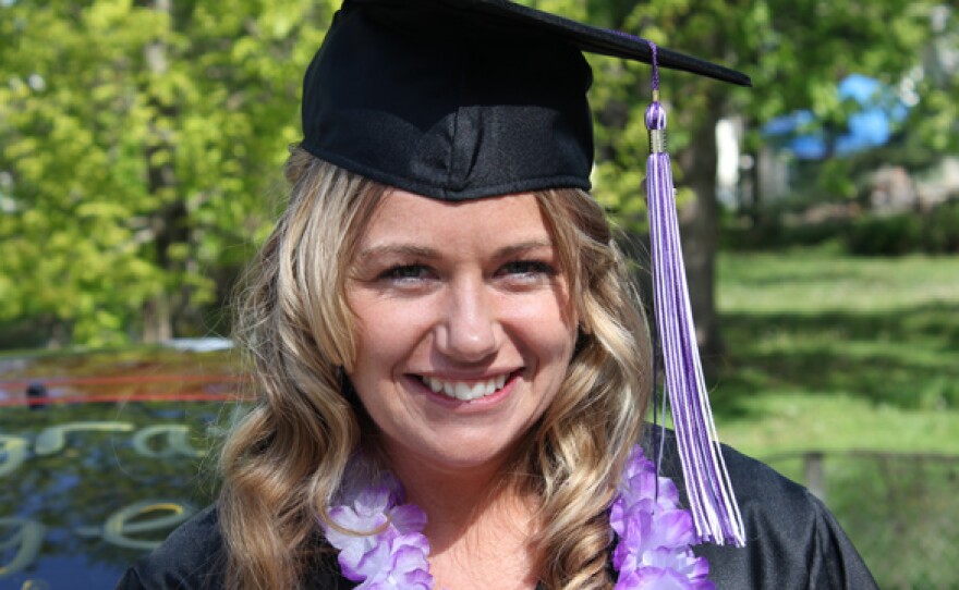 Naomi Kramer at her nursing school graduation from Goshen College in Goshen, Indiana, April 2012.