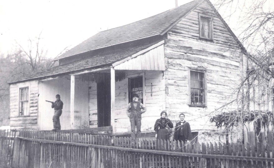 A typical Buckwheat Dutch two-room log house circa1896.