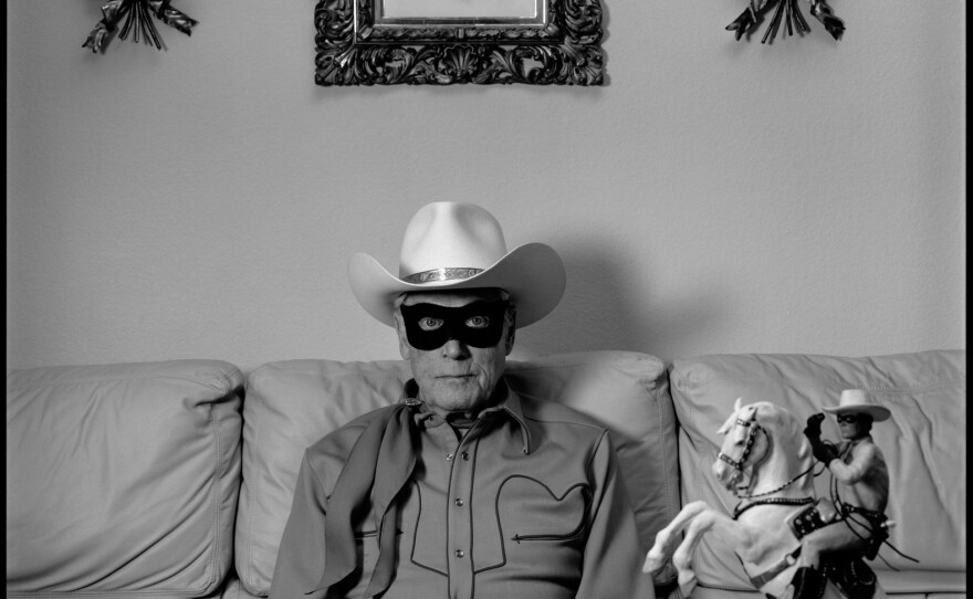 Clayton Moore, the former Lone Ranger, at home. Los Angeles, 1992.