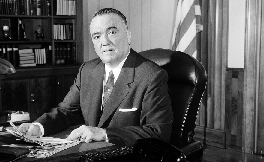 FBI director J. Edgar Hoover is seen in his Washington office, May 20, 1963. The 1971 burglary of one of the bureau's offices revealed the agency's domestic surveillance program.