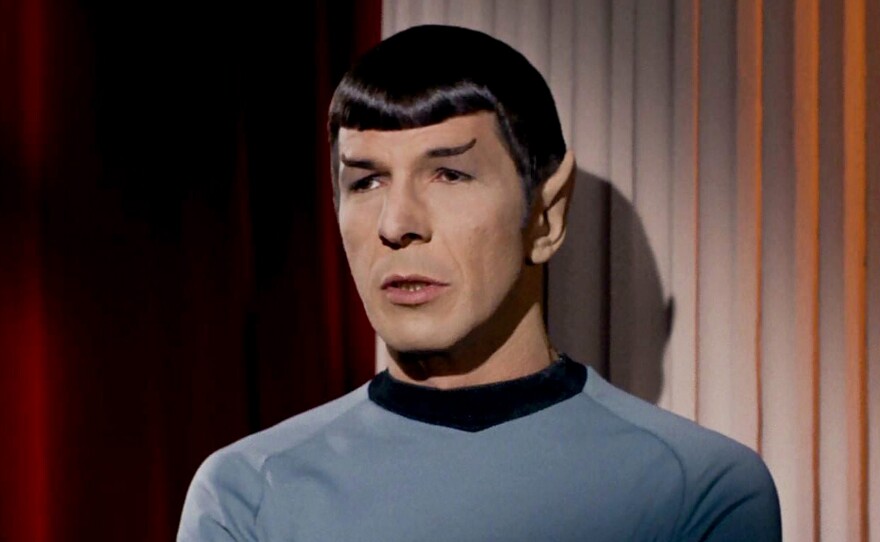 Leonard Nimoy as Mr. Spock in the Star Trek episode, "Plato's Stepchildren" in 1968.