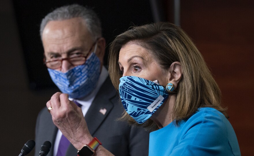 Speaker of the House Nancy Pelosi, D-Calif., and Senate Minority Leader Chuck Schumer, D-N.Y., are endorsing a bipartisan COVID relief package.
