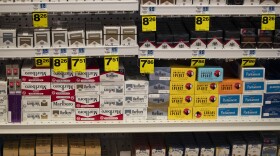 Cigarettes are displayed on store shelves Tuesday, May 7, 2019, in Beverly Hills, Calif.