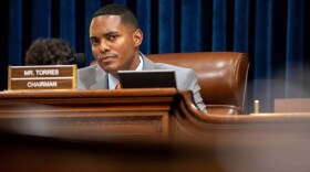 FILE - Rep. Ritchie Torres, D-N.Y., listens during a House committee on homeland security hearing addressing threats to election security at the Capitol in Washington, Wednesday, July 20, 2022.