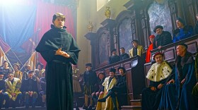 Padraic Delany as Martin Luther at the Diet of Worms in 1517.
