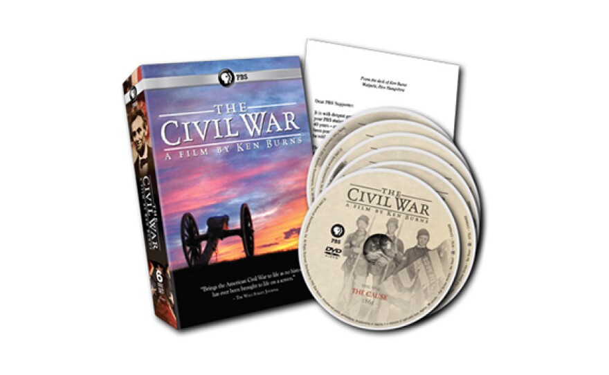 Give $300 during our TV Membership Campaign and receive “The Civil War 25th Anniversary Edition” DVD set. This gift includes a KPBS License Plate Frame (if you're a new member). Also enjoy access to KPBS Passport and myKPBS Film Club. The book "The Civil War- The Complete Text" is at the $120 level, and a Ken Burns' films combo package is available at $600.