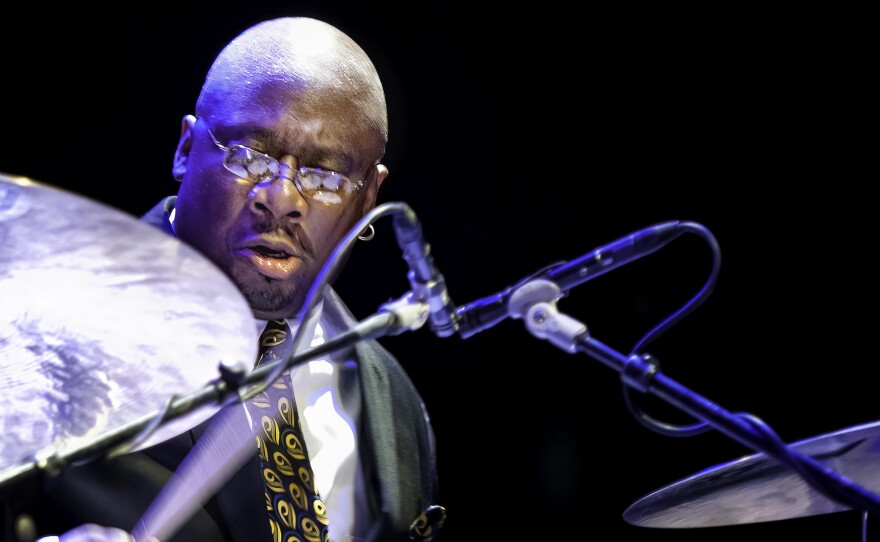 Ralph Peterson Jr., performing in 2012 at Symphony Space in New York.