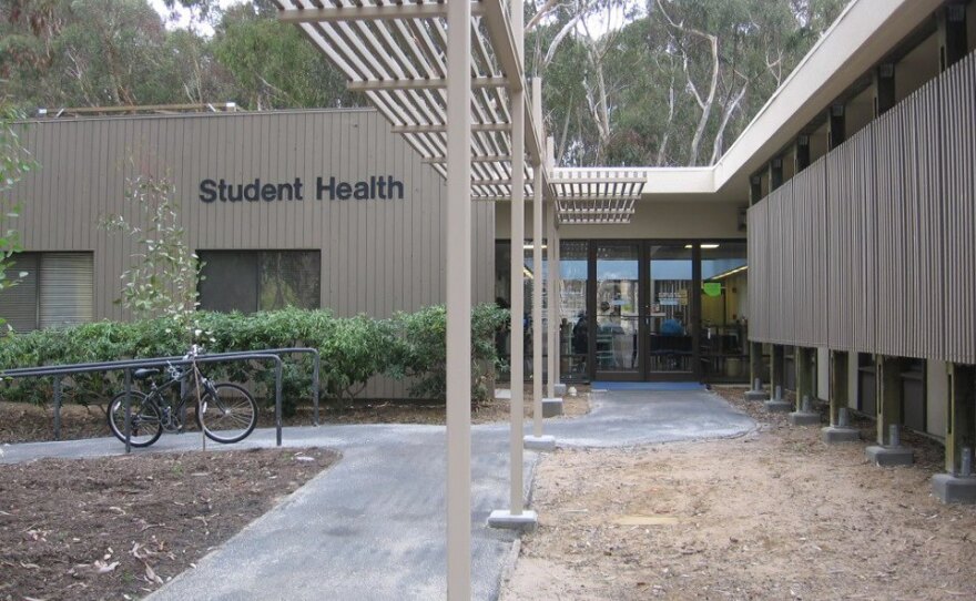The UC San Diego Student Health Services entrance is pictured in this undated photo.