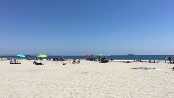 Coronado beach is pictured in this image, July 6, 2018. 