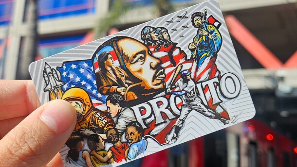 MTS' commemorative Black History Month Pronto card designed by Ibn Edwards is shown in this undated image.