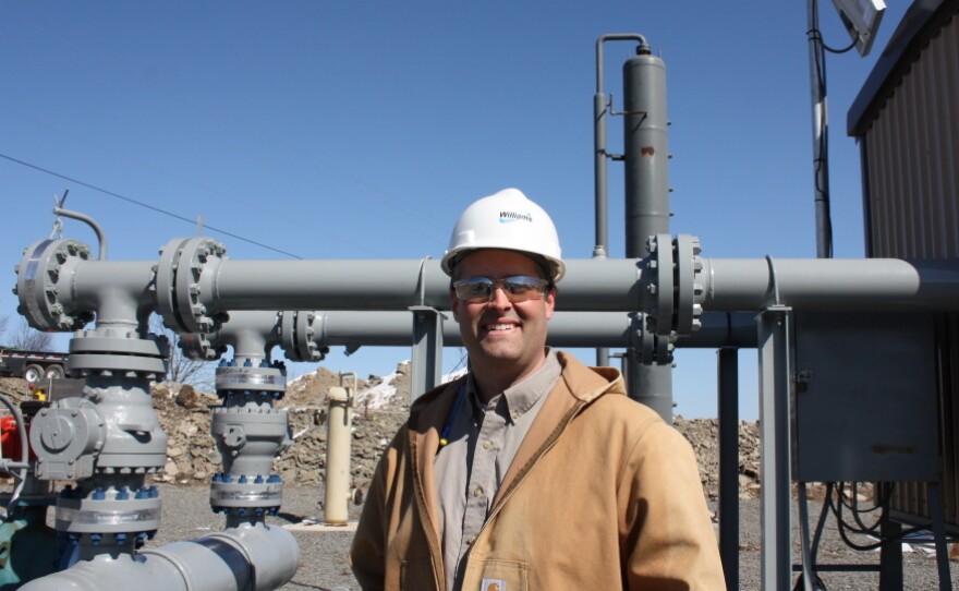 Michael Dickinson, a manager for Williams Companies Inc., visits the Lathrop compressor station near Wilkes-Barre, Pa. The facility helps to move natural gas from local wells to market.