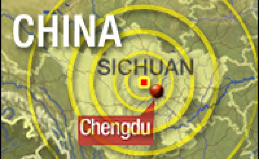 Map of the earthquake's reach.