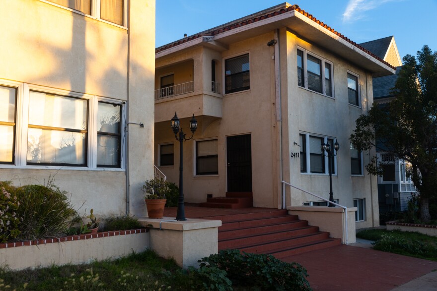 Apartment units in San Diego's Banker's Hill neighborhood are shown on Jan. 31. 2024.