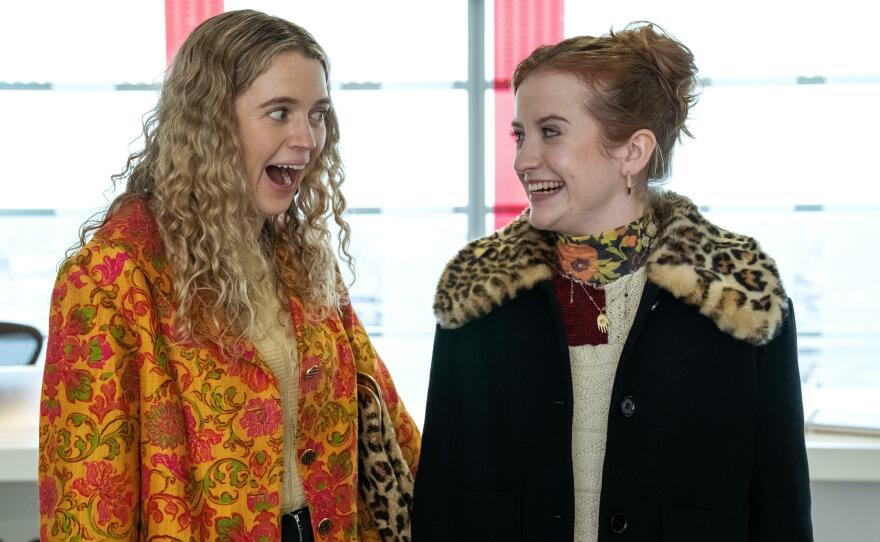 Carrie (Sofia Oxenham), left, and Jen (Máiréad Tyers) star in <em>Extraordinary</em>.