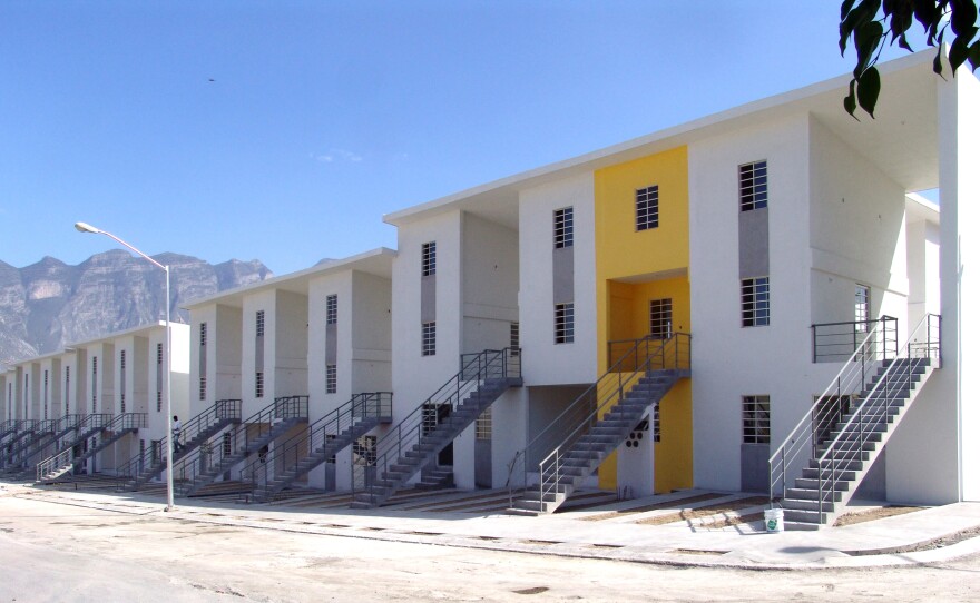 Monterrey Housing, Monterrey, Mexico, 2010: "In the Mexican housing market, the cheapest solution that is offered is about $30,000. So the poor are not being reached," Aravena says. His Monterrey houses have an initial cost of $20,000, and additions can increase their value.