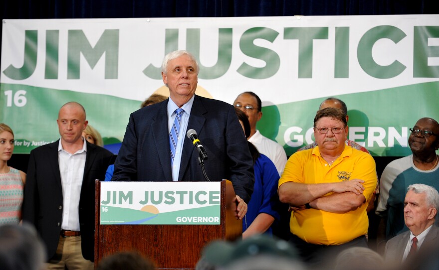 West Virginia billionaire businessman Jim Justice announced his run for governor of West Virginia as a Democrat in White Sulphur Springs, W.Va., on May 11, 2015.