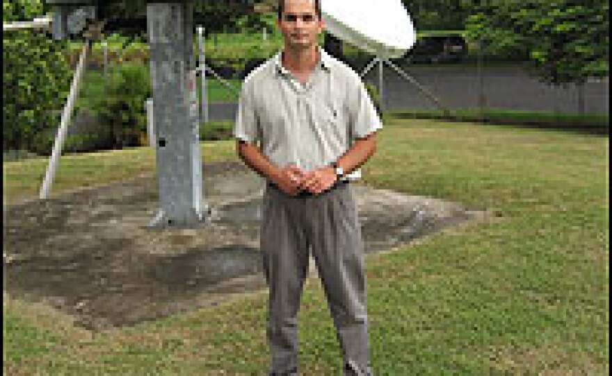 Simon McGree, a resident of the Sigatoka village in Viti Levu, suggests that religious beliefs can sometimes thwart discussion of climate change. Although a direct link can't be assumed between rising sea levels and climate change, McGree says that he has noticed land loss in his own home property.