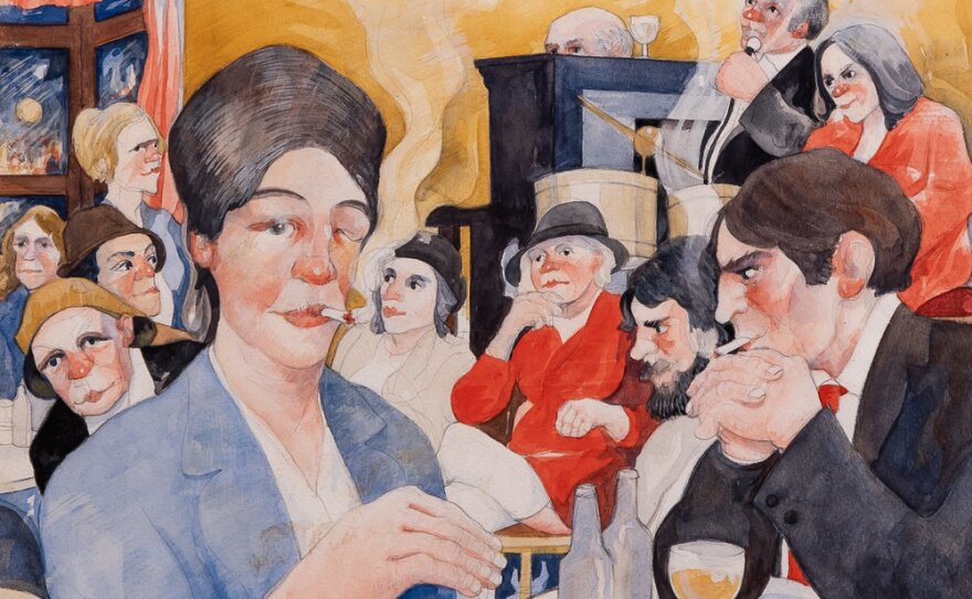 Eric Tucker painted the everyday people in his hometown of Warrington, England — like this smoker in a pub.