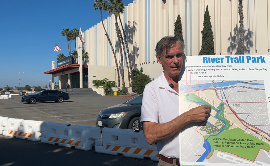 John McNab of Save Our Access and his alternate proposal for the Midway-Pacific Highway area
