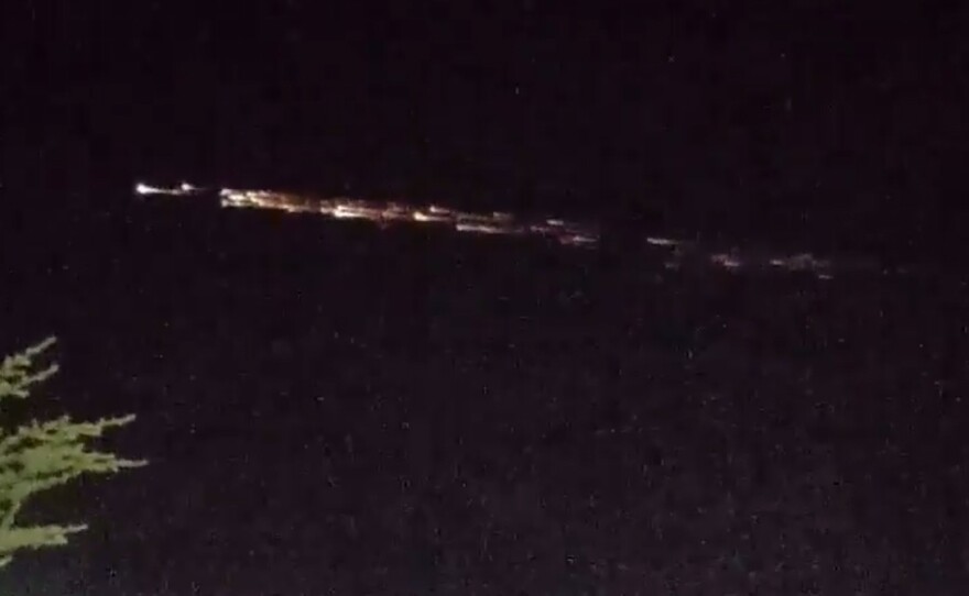 The re-entry of a Chinese rocket stage lit up the sky over Utah, Nevada and California on Wednesday night.