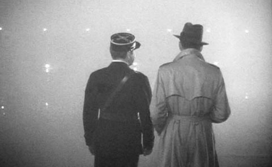 Claude Rains and Humphrey Bogart form an unexpected friendship at the end of "Casablanca."