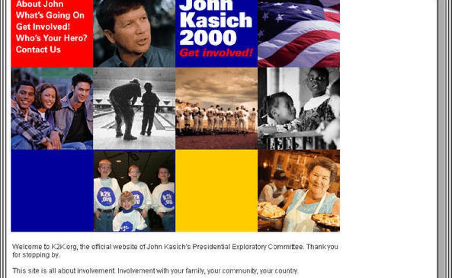 In February of 1999, Kasich and his wife Karen walked a snowy street in Merrimack, N.H. handing out fliers for what was then a cutting edge tool in political campaigns: a website.