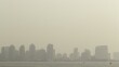 The orange haze covering the San Diego skyline on Sept. 15, 2020, because of smoke from wildfires across California, including the Valley Fire in rural East County.