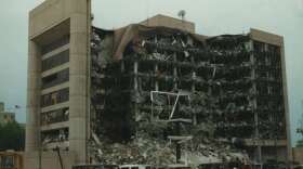 The Alfred P. Murrah Federal Building after the bombing, Oklahoma City, Oklahoma (April 19, 1995).