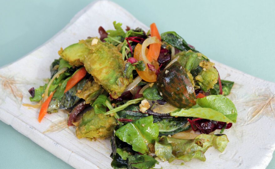 Green Goddess Thai Salad - Fried Avocado Salad with Avocado Oil Dressing