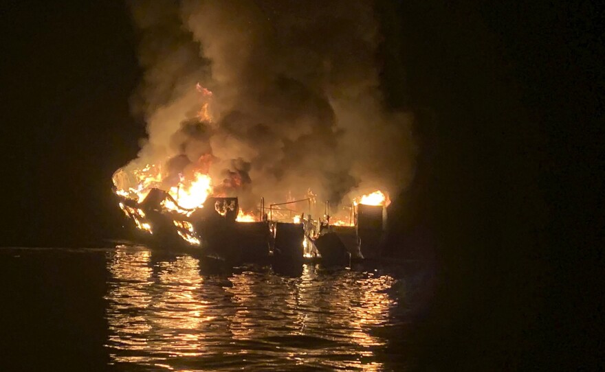The captain of the dive boat that caught fire last September was charged with 34 counts of seaman's manslaughter after prosecutors found his failure to follow safety rules during the three-day diving trip resulted in the death of 33 passengers and one crew member.