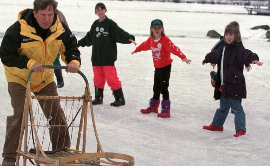 In 1999, then-Rep. John Kasich rode a dog sled after participating in the World Championship Sled Dog Derby award ceremony in Laconia, N.H. When he ran an "exploratory" campaign back then, few people knew who he was.