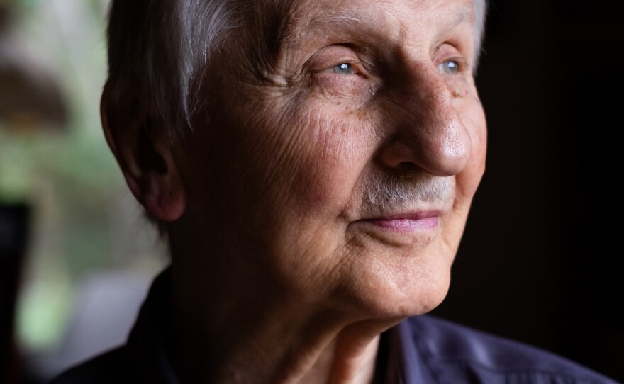 Dr. Carl Shy in his home.