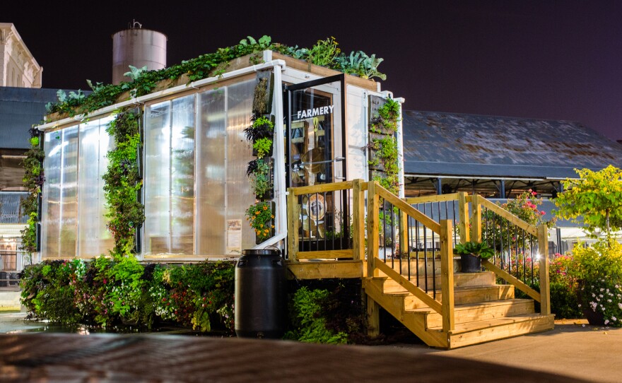 At the Mini-Farmery in North Carolina, greens grow on the walls and customers can pick their own produce.