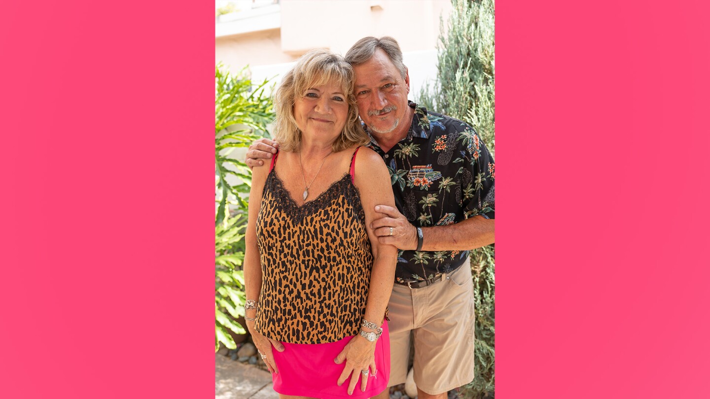 A gift in more ways than one by Mary Pampuch I had been dating Jake about five years. We traveled a lot together, and I introduced him to many places he had never been. He fondly called me "his gift." In September 2019, he was diagnosed with cancer and given only a few months to live. He called me with the news the night before I was leaving for Europe. I offered to cancel the trip, but he insisted, saying that this is exactly why I needed to go. The disease progressed more quickly than expected, and Jake passed away at the end of October 2019. His celebration of life was held in early December. Little did I know — and I certainly wasn't looking — that I'd meet someone very special there. Our romance progressed quickly, and we became inseparable. In the spring of 2021, Brian popped the question. We were sitting on the patio having a nice evening fire and looking for shooting stars. After a while nothing appeared, Brian went back into the house and when he came back out, he got down on one knee and said, "I'm your shooting star baby.” We were both in tears after that!!!! In April of 2022, we married. As a senior, I never expected to meet the love of my life so late. It took him FOREVER to show up. LOL. While I was Jake's "gift," Brian became "Jake's gift to me." I am grateful and blessed!