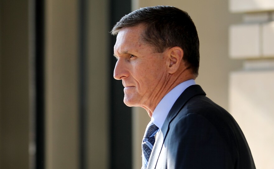 Michael Flynn, former national security adviser to President Trump, leaves following a plea hearing at the federal court house in Washington, D.C. on Dec. 1.
