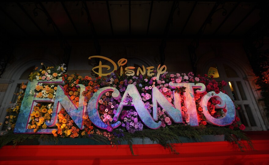 The Colombia premiere of Walt Disney Animation Studios' <em>Encanto</em> in Bogotá in November. The song "We Don't Talk About Bruno" eached the top spot on the Billboard Hot 100 chart on Monday.