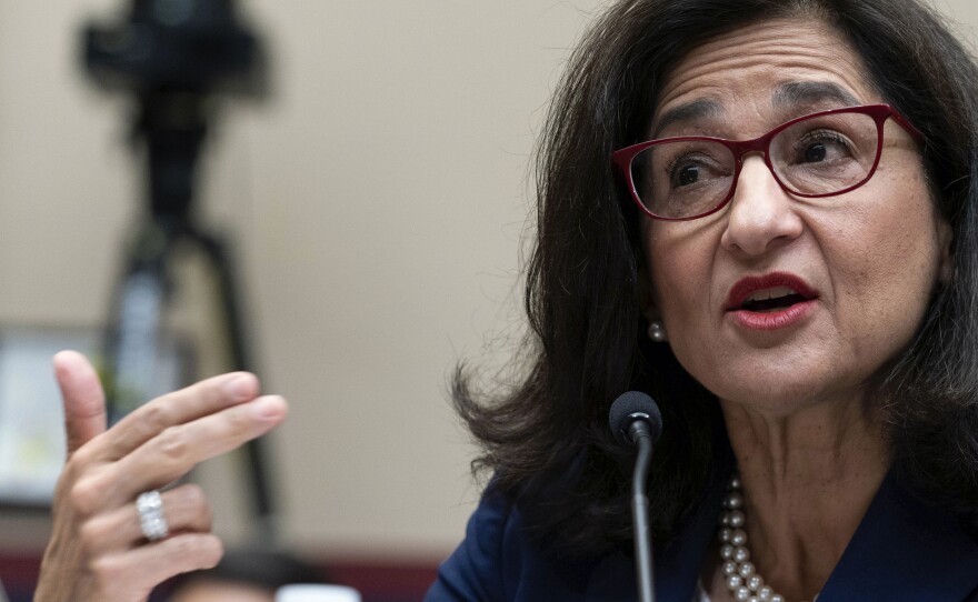 Columbia University president Minouche Shafik testified before a House committee Wednesday. On Thursday she urged NYPD officials to break up a pro-Palestinian protest on the campus in New York City.