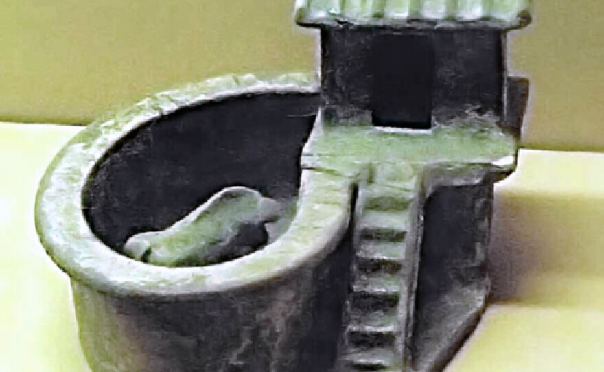 This Chinese sculpture, dating to about 200 AD, depicts an outhouse perched over a pigsty. All over the world pigs ate human waste, carrion, and rotting garbage, a dietary habit that made them quite useful—they cleaned the streets and transformed filth into meat—but also turned them into pariahs.