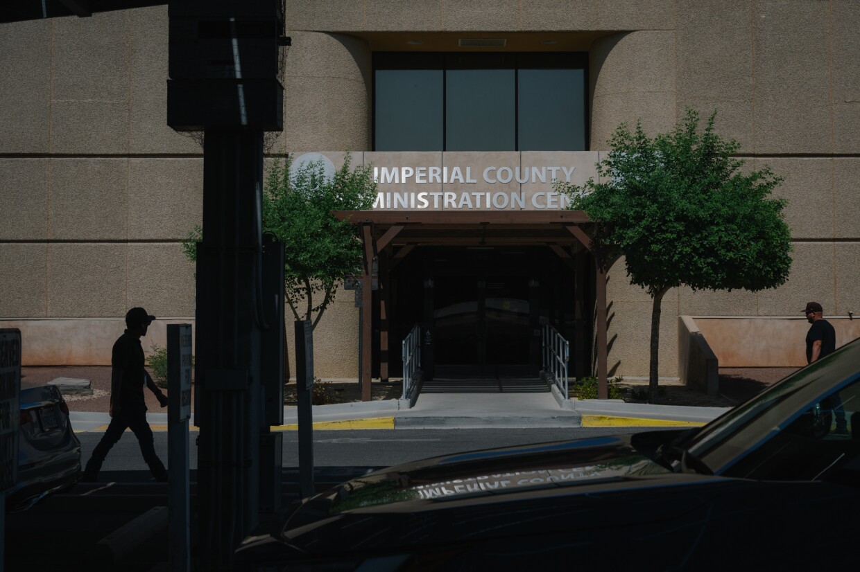 The Imperial County government offices in El Centro, California are pictured on July 16, 2025.