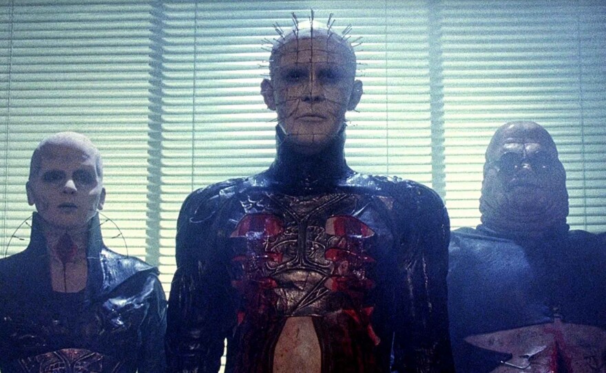 The Cenobites, led by Pinhead (Doug Bradley), will tear your soul apart in Clive Barker's "Hellraiser," suggested viewing for Day Two of 30 Days of Streaming Horror.