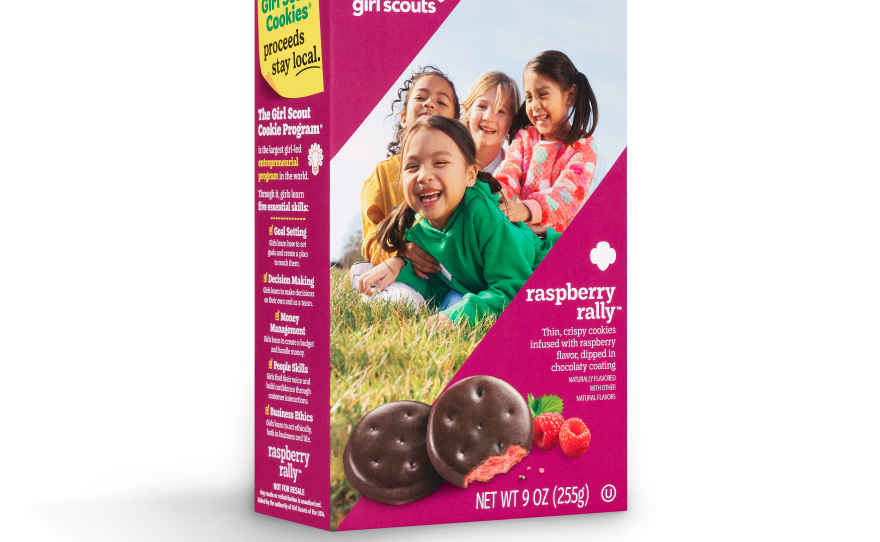 Raspberry Rally is online-exclusive, and can be ordered through a Girl Scout.