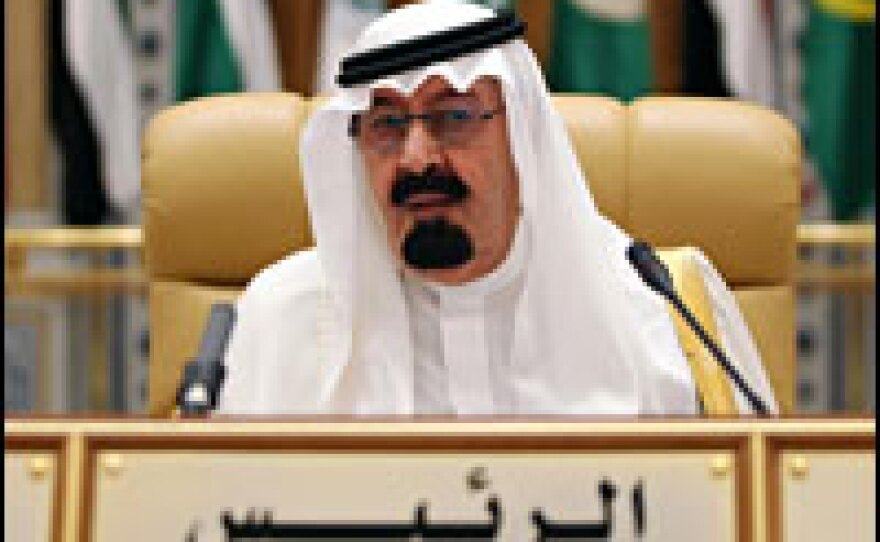 King Abdullah addresses Arab leaders at the Arab Summit held in the Saudi capital of Riyadh. During the summit, the king shocked Washington by calling the U.S.-led presence in Iraq "an illegal foreign occupation."