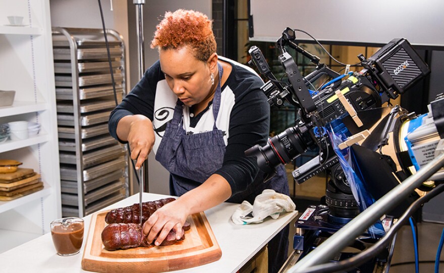 Behind the scenes at COOK'S COUNTRY: photographing Natalie Estrada's Classic Roast Beef Tenderloin.